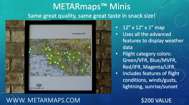 An add of metar maps minis with a map
