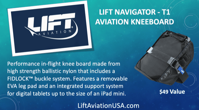 An add of lift navigator aviation kneeboard