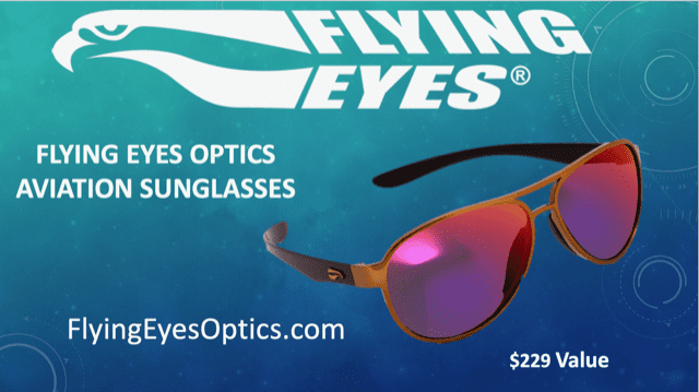an add of flying eyes optics with a goggles
